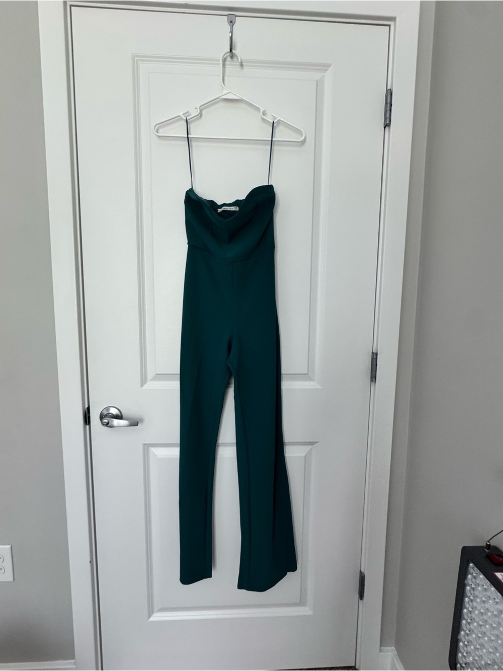 Abercrombie & Fitch Petite Emerald Green Strapless Jumpsuit